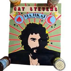 Cat Stevens Majikat Earth American Tour 1976 Vintage Promo Poster 20x24 Original